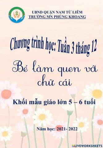 Bài tập với chữ cái