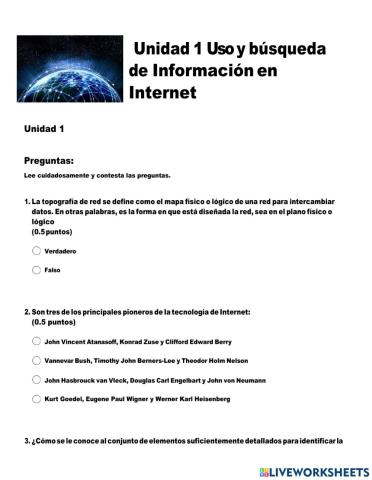 Prueba Unidad 1