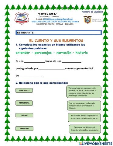 Elementos del cuento