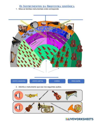 Os instrumentos da Orquestra Sinfónica