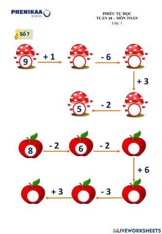 Phiếu cuối tuần 14. môn Toán