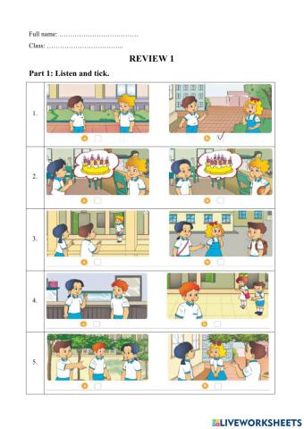 Grade 3 - Review 1