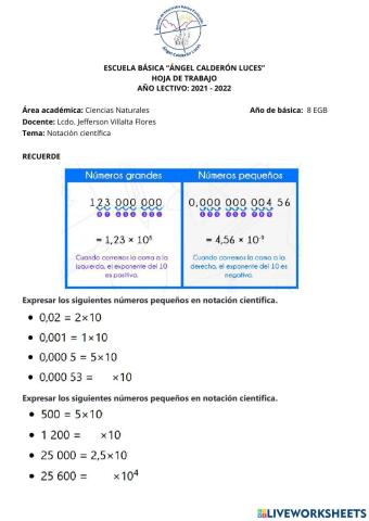 Notación científica