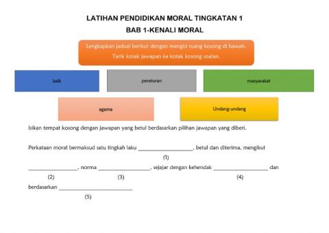 Kenali moral Tingkatan 1