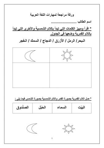 ال الشمسية والقمرية 1