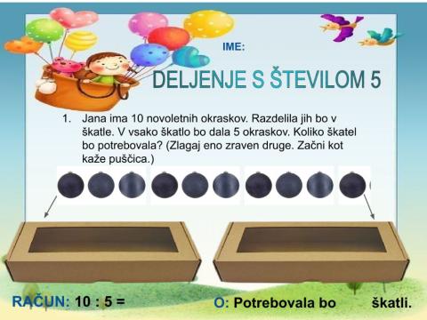 Deljenje s številom 5