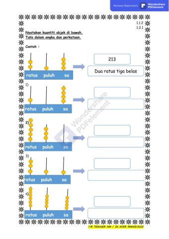 Nilai nombor tahun 2