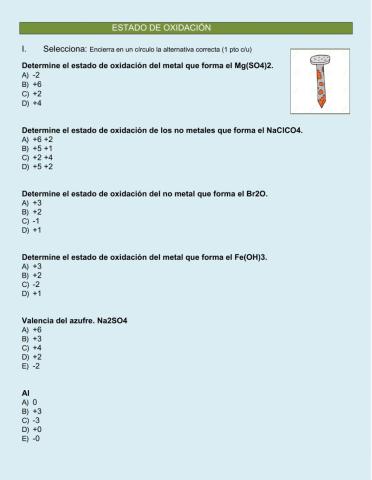 Estado oxidación