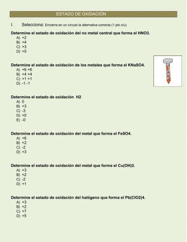 Estado oxidación