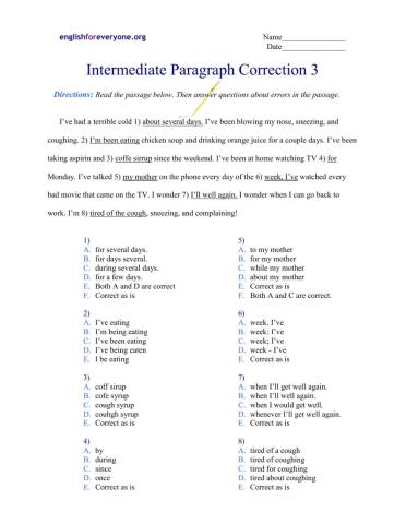 Paragraph Corrections e