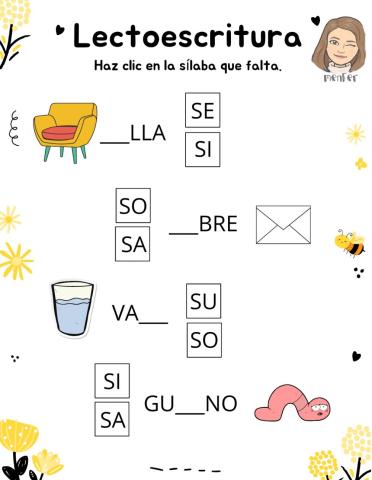 Lectoescritura sílabas