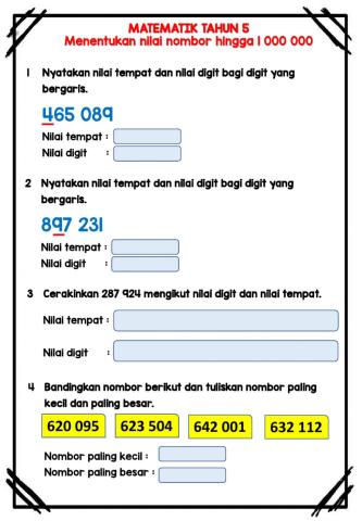 Nilai Nombor Tahun 5