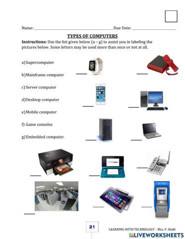 Categories of Computers