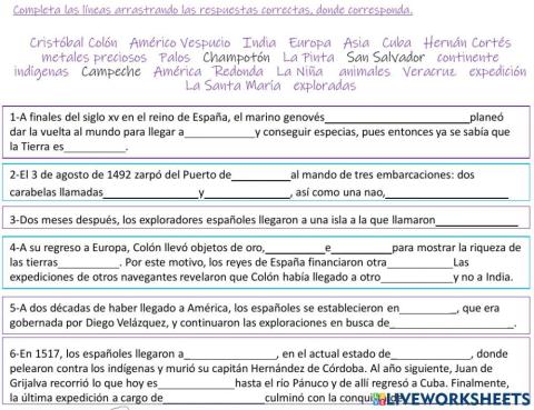 Los primeros contactos de España en América