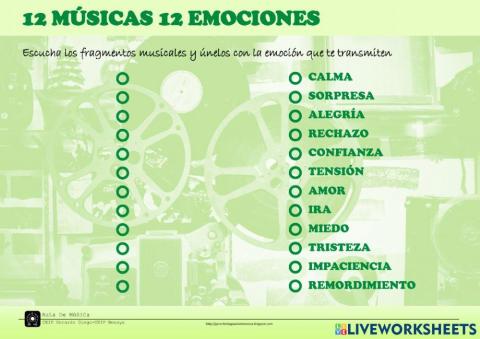 12 músicas 12 emociones