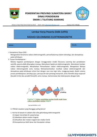 LKPD GELOMBANG ELEKTROMAGNETIK