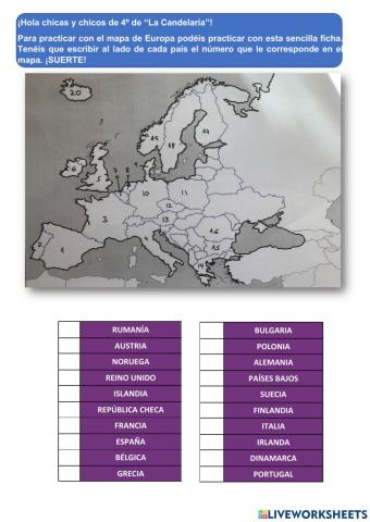 Mapa de europa