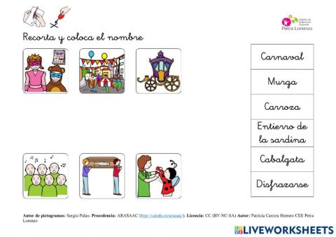 SA Carnaval. Vocabulario