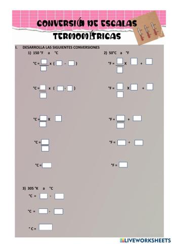 Conversiones termométricas