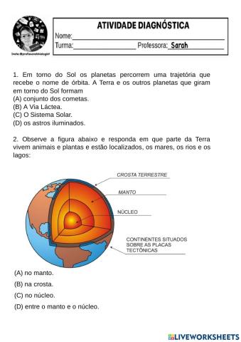 Atividade Diagnóstica 6ºano