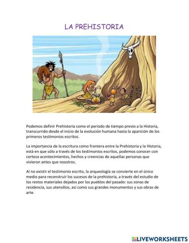 La prehistoria