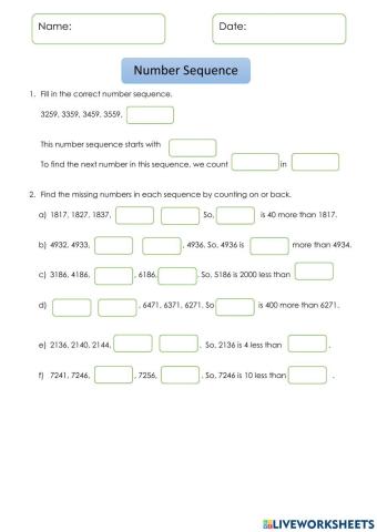 Number sequence