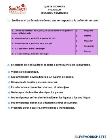 Quiz de migracion y diversidad