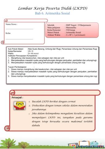 7.6 Aritmetika Sosial