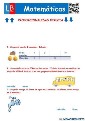 Proporcionalidad directa