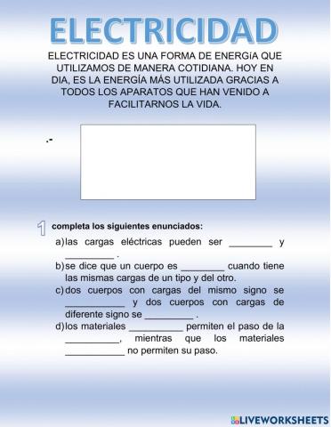 Electricidad y electrizacion