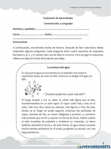 Evaluación Diagnostica de Lenguaje