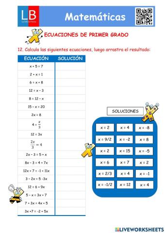 Ecuaciones de primer grado