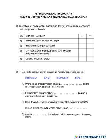 Konsep akhlak islamiyah