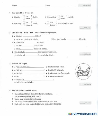 Dabei A1.2 Modul 6. Test