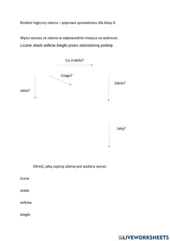 Rozbiór logiczny zdania- poprawa