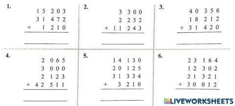 四年级数学 单元一：整数的加法