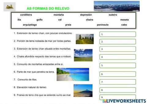 Formas do relevo