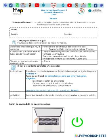 Guia febrero 1 para Iciclo