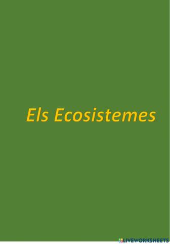 Portada Els Ecosistemes