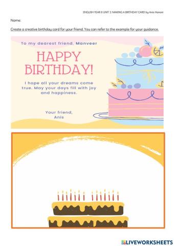 Making A Birthday Card