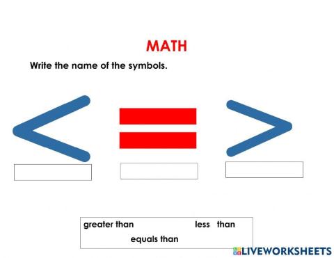 Inequalities Symbols