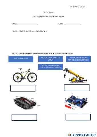 Rbt tahun 6 sistem asas elektromekanikal