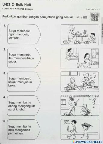 P.Moral Thn 2: Baik Hati (Jenis Bantuan kepada Keluarga)