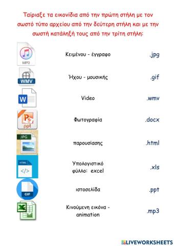 Τυποι αρχειων
