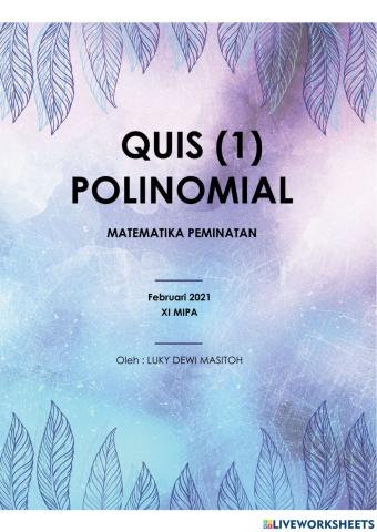 Quis 1 polinomial