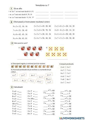 Inmultirea cu 7