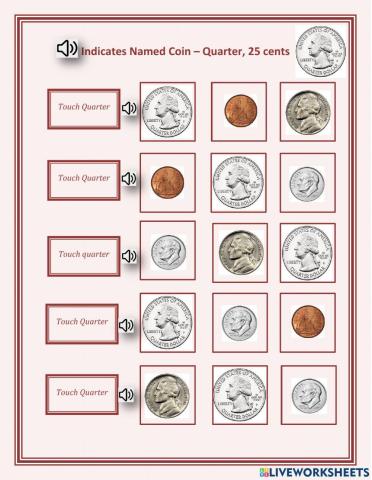 Indicates named coin - quarter - 1.04 - George