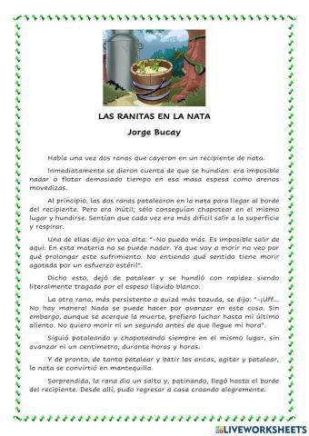 Las ranitas en la nata