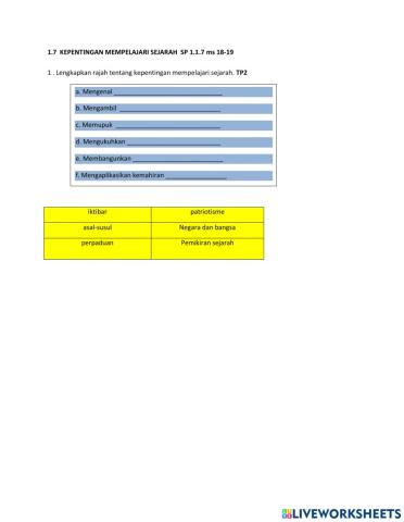 1.7 Kepentingan Mempelajari sejarah