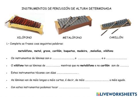 Instrumentos de percusión de altura determinada